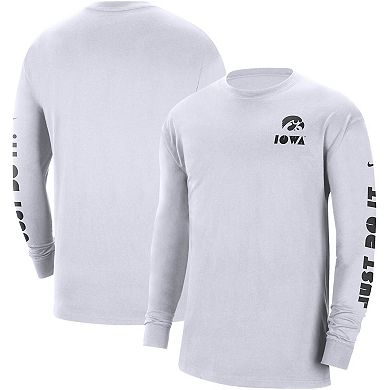 Men's Nike White Iowa Hawkeyes Heritage Max 90 Long Sleeve T-Shirt