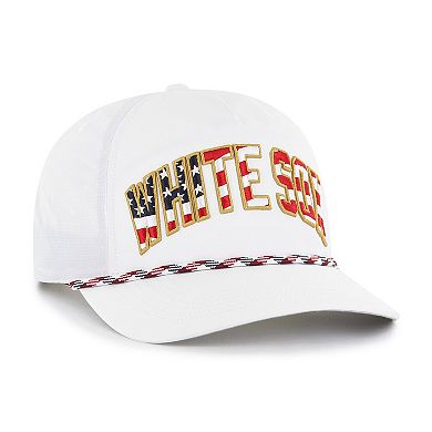 Men's '47 White Chicago White Sox Flag Flutter Hitch Snapback Hat