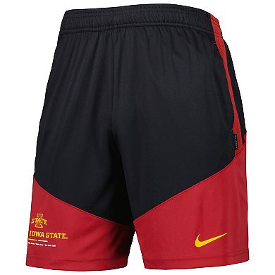 Men's Nike Black/Cardinal Iowa State Cyclones Performance Player Shorts