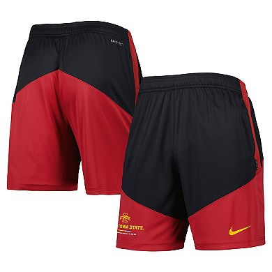 Men's Nike Black/Cardinal Iowa State Cyclones Performance Player Shorts