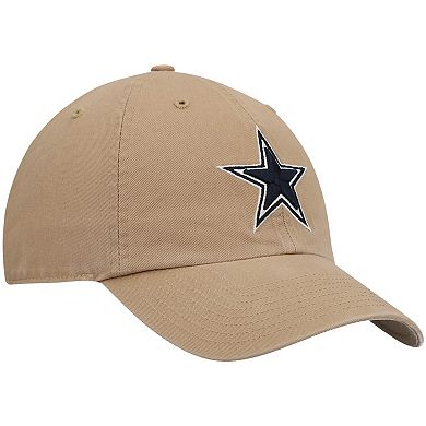 Men's '47 Khaki Dallas Cowboys Primary Clean Up Adjustable Hat