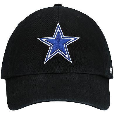 Men's '47 Black Dallas Cowboys Primary Clean Up Adjustable Hat