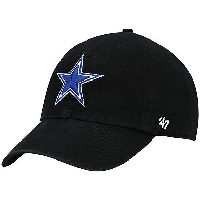 Men's '47 Black Dallas Cowboys Primary Clean Up Adjustable Hat