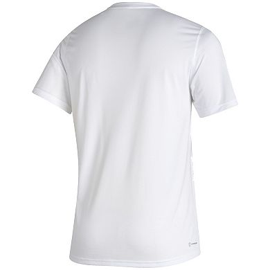 Men's adidas White Texas A&M Aggies Sideline Football Locker Practice Creator AEROREADY T-Shirt