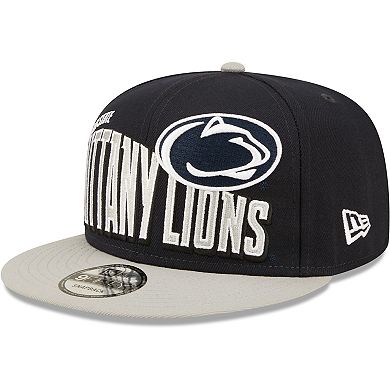 Men's New Era Navy Penn State Nittany Lions Two-Tone Vintage Wave 9FIFTY Snapback Hat