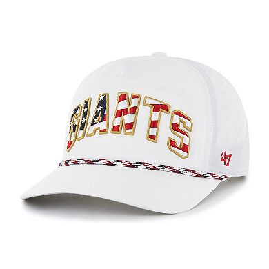Men's '47 White San Francisco Giants Flag Flutter Hitch Snapback Hat