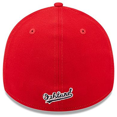 Men's New Era Red Oakland Athletics 2022 4th of July 39THIRTY Flex Hat