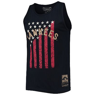 Men's Mitchell & Ness Navy New York Yankees Cooperstown Collection Stars and Stripes Tank Top