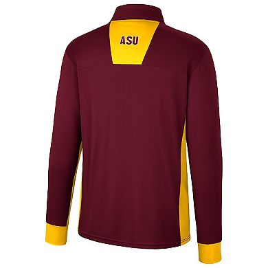 Men's Colosseum Maroon Arizona State Sun Devils Bart Quarter-Zip Windshirt