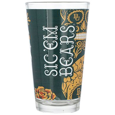 Baylor Bears 16oz. Team Dia de los Muertos Pint Glass