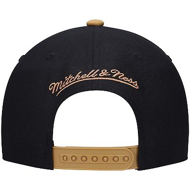 Men's Mitchell & Ness x Lids Black/Tan Philadelphia 76ers Current Reload 3.0 Snapback Hat