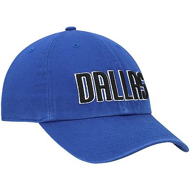 Men's '47 Royal Dallas Mavericks Clean Up Wordmark Adjustable Hat