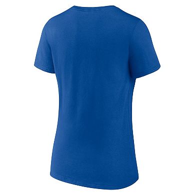 Women's Fanatics Branded Royal St. Louis Blues Primary Logo Team V-Neck T-Shirt