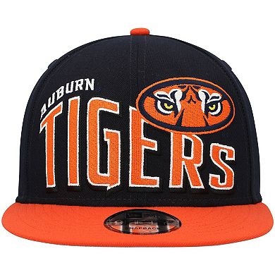 Men's New Era Navy Auburn Tigers Two-Tone Vintage Wave 9FIFTY Snapback Hat
