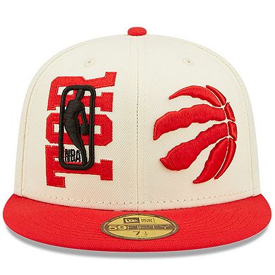 Men's New Era Cream/Red Toronto Raptors 2022 NBA Draft 59FIFTY Fitted Hat