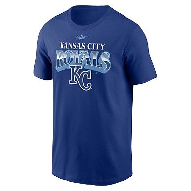 Men's Nike Royal Kansas City Royals Cooperstown Collection Rewind Arch T-Shirt