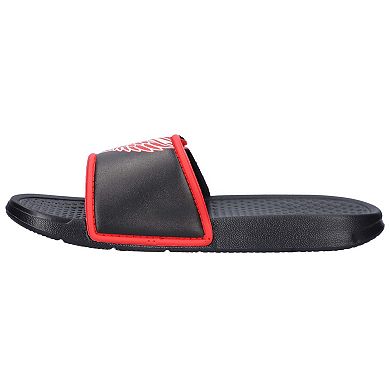 Youth FOCO Detroit Red Wings Colorblock Big Logo Legacy Slide Sandals