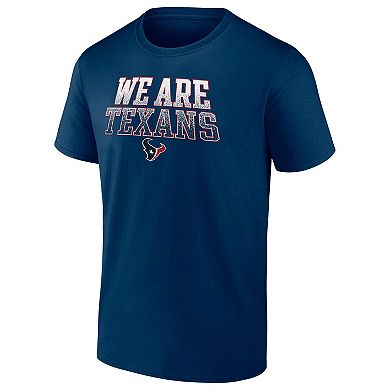 Men's Fanatics Branded Navy Houston Texans Chiefs Kingdom Heavy Hitter T-Shirt