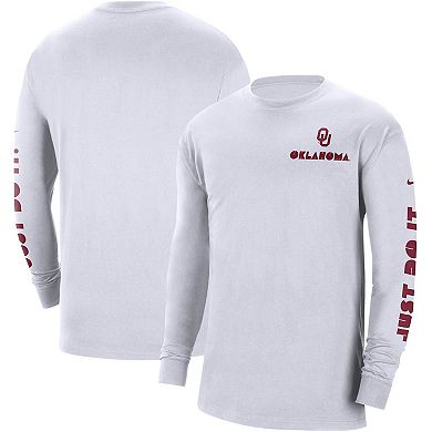 Men's Nike White Oklahoma Sooners Heritage Max 90 Long Sleeve T-Shirt
