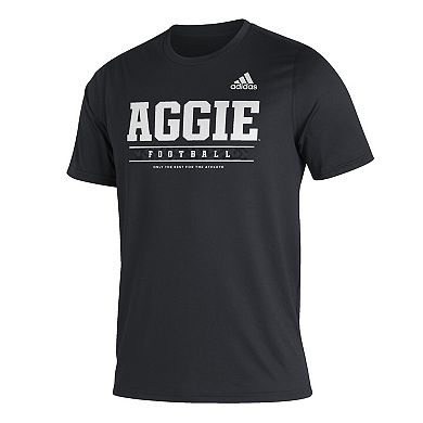Men's adidas Black Texas A&M Aggies Sideline Football Locker Practice Creator AEROREADY T-Shirt