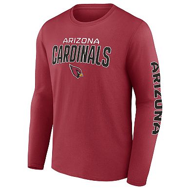 Men's Fanatics Branded Cardinal Arizona Cardinals Go the Distance Long Sleeve T-Shirt