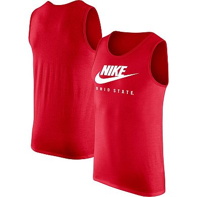 Men's Nike Scarlet Ohio State Buckeyes Futura Performance Scoop Neck Tank Top
