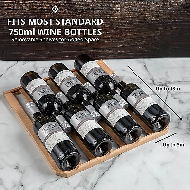Ivation 51-Bottle Wine Cooler, Freestanding Wine Fridge with Lock