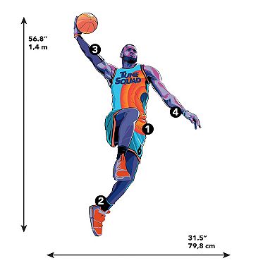 RoomMates Space Jam Lebron Peel & Stick Wall Decals