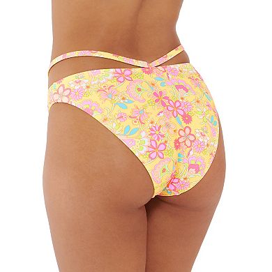 Juniors' Ninety-Nine° Cutout High-Waist Swim Bottoms