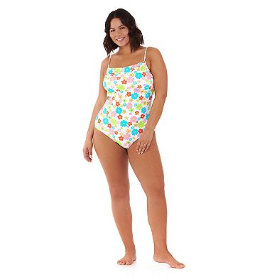 Juniors' Plus Size Ninety-Nine° Shirred One-Piece Swimsuit