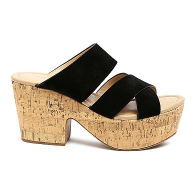 Rag & Co Gerd Women's Suede Platform Sandals