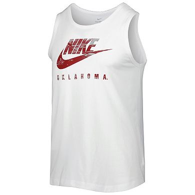 Men's Nike White Oklahoma Sooners Spring Break Futura Performance Tank Top