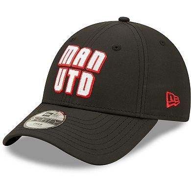 Youth New Era Black Manchester United Wordmark 9FORTY Adjustable Hat