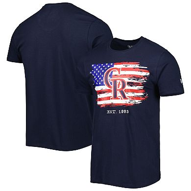 Men's New Era Navy Colorado Rockies 4th of July Jersey T-Shirt