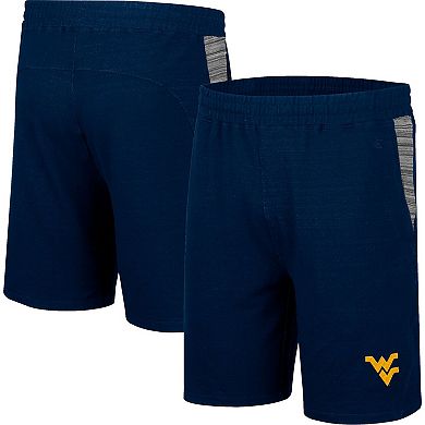 Men's Colosseum Navy West Virginia Mountaineers Wild Party Tri-Blend Shorts
