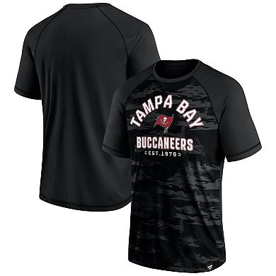 Men's Fanatics Branded Tampa Bay Buccaneers Blackout Hail Mary Raglan T-Shirt