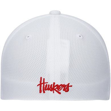 Men's adidas White Nebraska Huskers 2021 Sideline Coaches AEROREADY Flex Hat