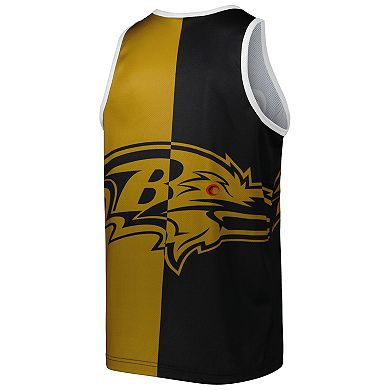 Men's Mitchell & Ness Ray Lewis Black/Gold Baltimore Ravens Retired Player Graphic Tank Top
