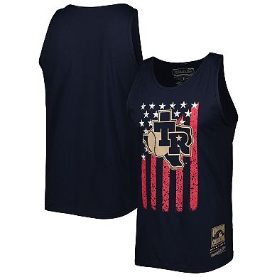 Men's Mitchell & Ness Navy Texas Rangers Cooperstown Collection Stars and Stripes Tank Top