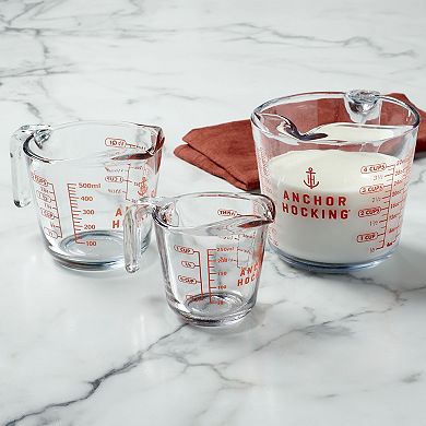 Anchor Hocking 3-pc. Glass Measuring Cup Set