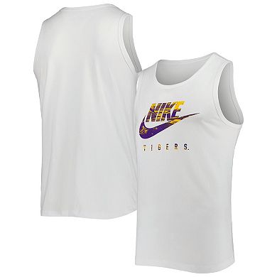 Men's Nike White LSU Tigers Spring Break Futura Performance Tank Top