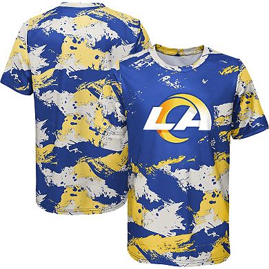 Preschool Royal/Gold Los Angeles Rams Cross Pattern T-Shirt