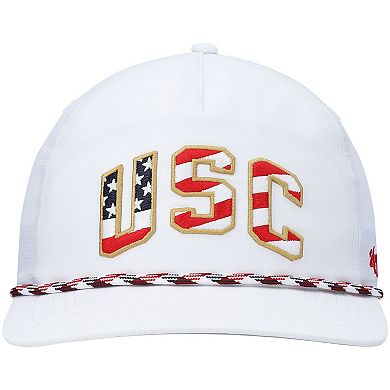 Men's '47 White USC Trojans Stars and Stripes Flag Flutter Hitch Snapback Hat