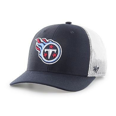 Youth '47 Navy/White Tennessee Titans Trucker Snapback Hat
