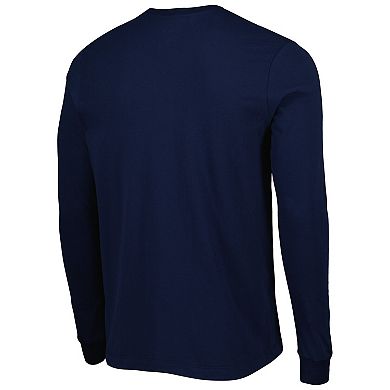 Men's Nike Navy West Virginia Mountaineers Team Practice Performance Long Sleeve T-Shirt