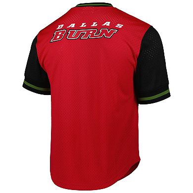 Men's Mitchell & Ness Red FC Dallas Mesh V-Neck T-Shirt