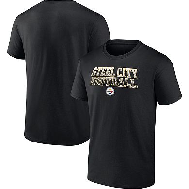 Men's Fanatics Branded Black Pittsburgh Steelers Chiefs Kingdom Heavy Hitter T-Shirt