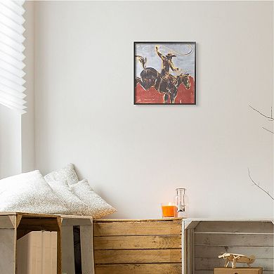 Stupell Home Decor Rustic Western Cowboy Wild Horse Framed Wall Art