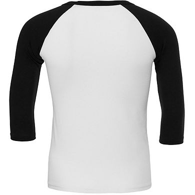 Canvas Mens 3/4 Sleeve Baseball T-Shirt