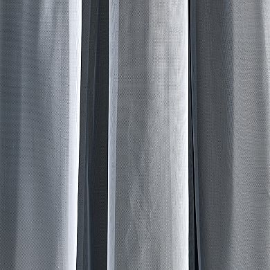 Lush Decor Grommet Sheer Insulated Blackout Set of 2 Window Curtain Panels